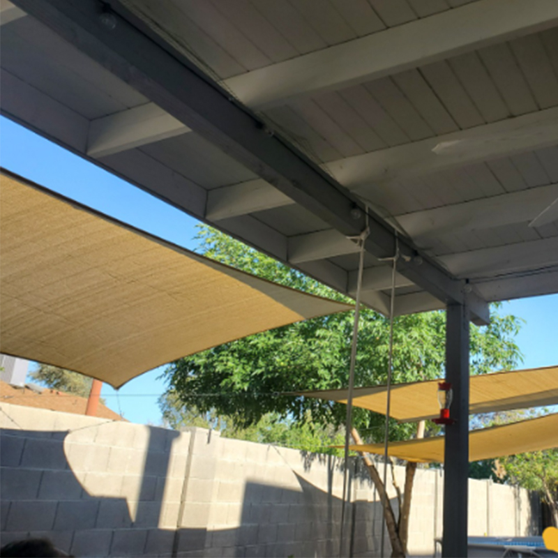 Conas sunshade net a shuiteáil