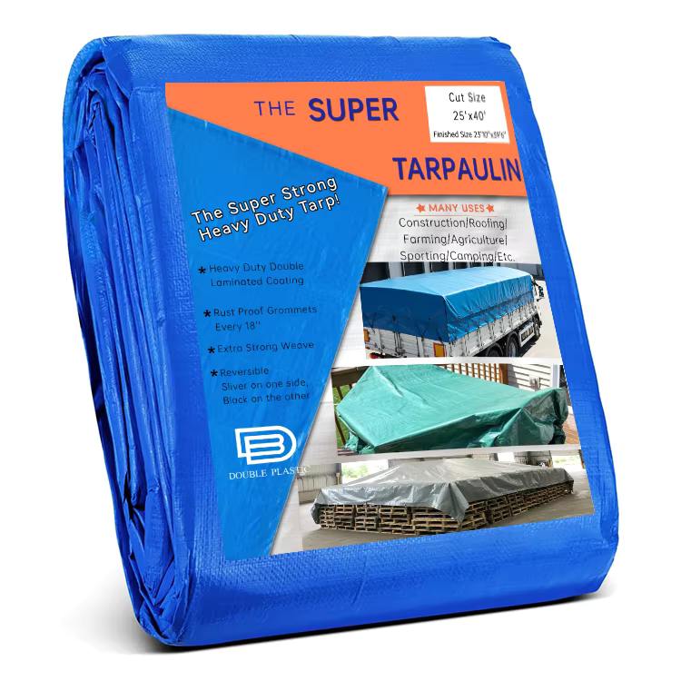 Bileog Tarpaulin PE Tarpóil Ilchuspóireach Meánmheáchan Uiscedhíonach Dualgas Trom Windproof PE